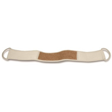 Gentle Bamboo cloth on one side for cleansing and jute on the other side for exfoliating.