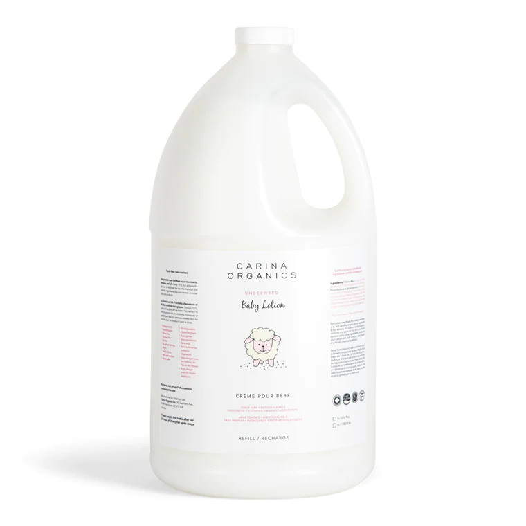 Nothing is softer than a little lamb ... except for a Carina baby! Formulated specifically for a baby’s sensitive skin.  This lotion contains certified organic plant, vegetable and fruit extracts.  It is an unscented nutrient rich formulation designed to restore moisture to the skin, combat bacteria using active organic ingredients, and keep your baby’s skin, soft, smooth, and free of any harmful chemical synthetics.