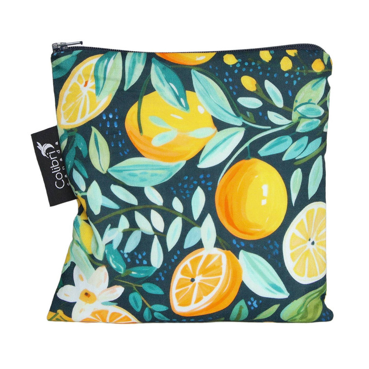 Large snack bags hold 3 cups - think the perfect sandwich, popcorn, or a variety of veggies. These bags are great for small toiletries, power cords, and more!