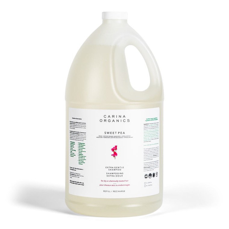 An extra gentle, daily moisturizing shampoo formulated with certified organic plant, vegetable, flower and tree extracts. Especially compounded for colour treated, permed, bleached, hi-lighted and dry hair. Gently cleanses without stripping hair of its colour and replenishes scalp with essential moisturizing nutrients.