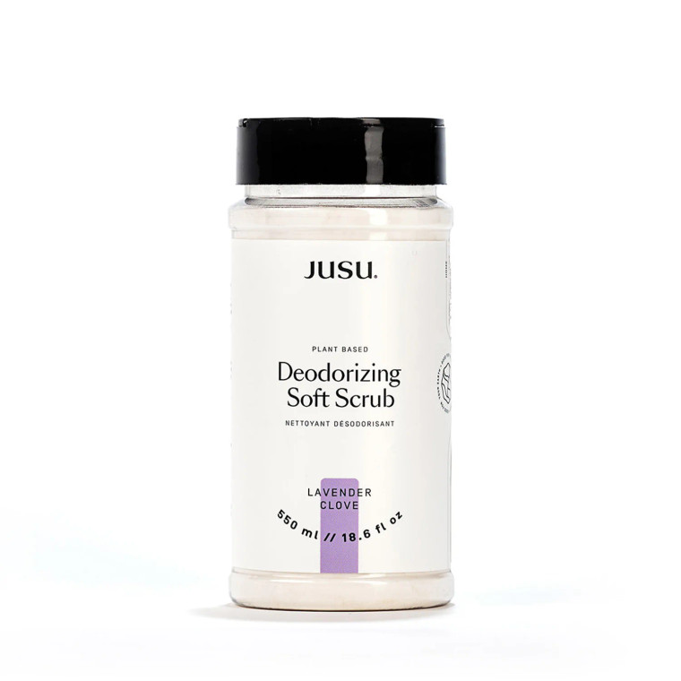 This concentrated deodorizing cleanser is great for scrubbing toilets, tubs or any area that needs a little extra elbow grease. With a baking soda base, it is excellent for getting rid of odors in garbage bins and microwaves. Blended with Clove essential oil, a powerful mold inhibitor, and Lavender essential oil, for its disinfecting properties.