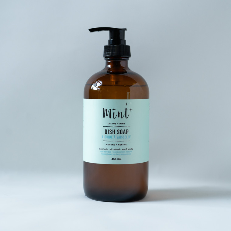 All natural biodegradable dish soap that’s tough on grease and long lasting. Strong enough on pots and pans, and gentle enough to wash your hands. Infused with citrus and mint essential oils. Safe on all surfaces.