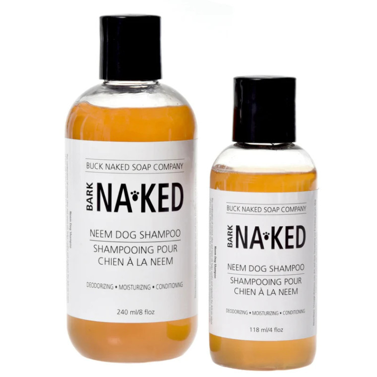 This combination of coconut, olive and neem oils helps soothe and replenish the delicate nature of your pup's skin and make his or her fur more luxurious. Our shampoo is formulated to improve the condition of both skin and coat, while doing away with lingering 'dirty dog' smell.