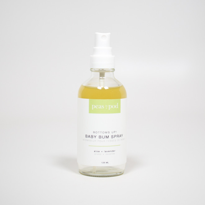 Originally formulated as an alternative to conventional baby wipes, this spray is great for use during diaper changes. It is excellent for treating diaper rash, and can even be used as a boo-boo spray for little ones. The oils and aloe juice help soothe chapping, dry skin & redness.