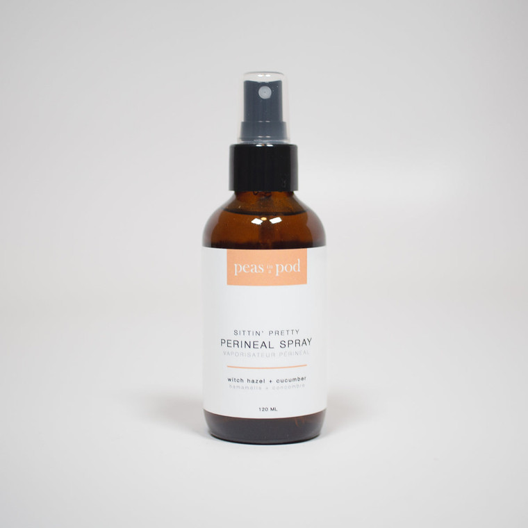A soothing mist that helps ease discomfort of postpartum soreness and swelling, episiotomies and hemorrhoids. Made with all-natural ingredients, including astringent witch hazel, antibacterial lavender, and cooling peppermint pure essential oils.