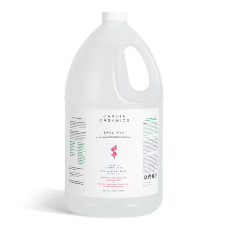 A leave-in conditioner formulated with certified organic plant, vegetable, and fruit extracts. This nutrient rich, toxin-free, formulation helps to restore lustre, softness, flexibility, and shine while detangling hair instantly.