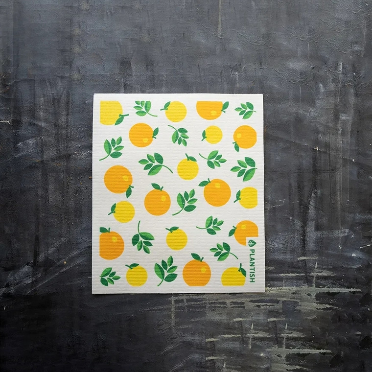 This Orange XL Swedish Sponge Cloth is a dry mat that was inspired by our bestselling citrus fruit sponge cloth.