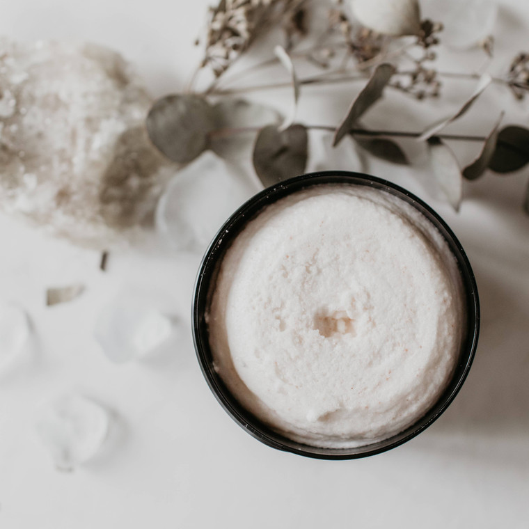 Só Sweet (Essential Oil) Mineral Sugar Face & Body Scrub is made with sugar, pink Himalayan salt and a combination of hydrating butters and oils for a gentle yet effective exfoliation that will leave your skin feeling soft and hydrated!