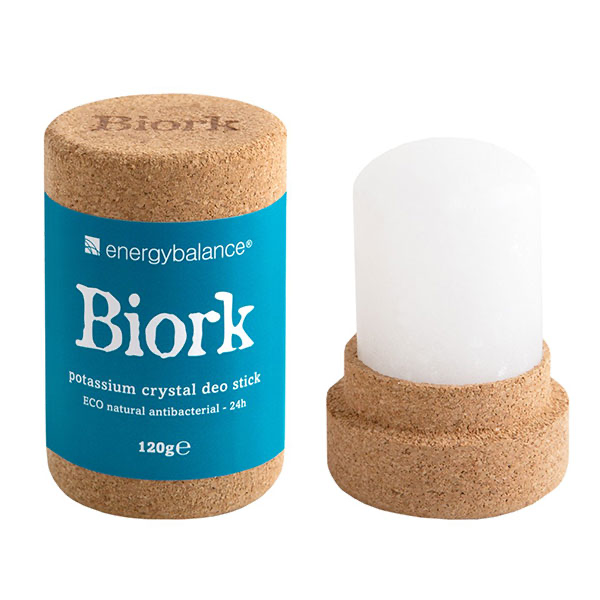 Biork crystal deodorant is a sustainable roll-on plastic free deodorant. Perfect for a zero waste lifestyle.