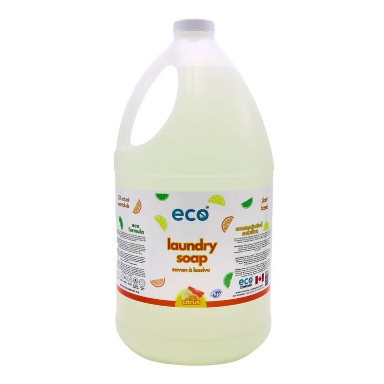 Our citrus laundry detergent deodorizes and washes all fabrics with its mix of essential oils (no synthetic fragrance or dye). It is safe for sensitive skin, babies, washable diapers, technical clothing and delicate fabrics.